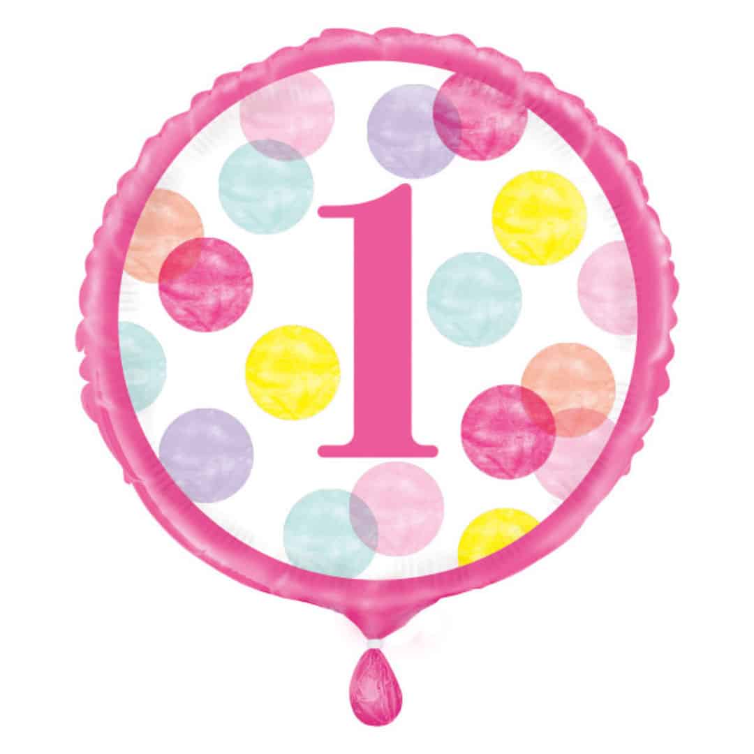 balão de hélio-1 ano-rosa