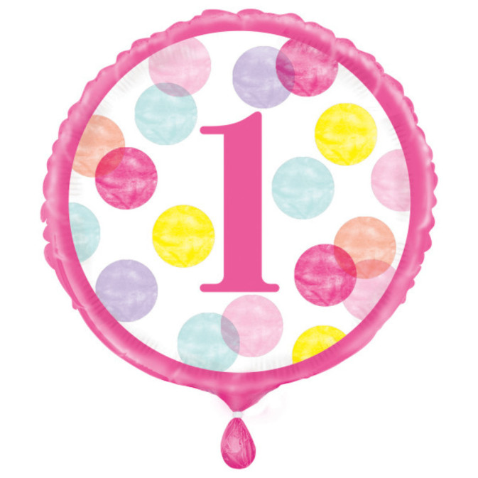 balão de hélio-1 ano-rosa