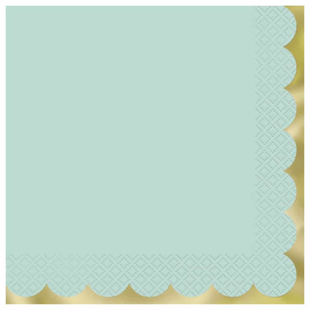 serviette-vert-menthe-dore