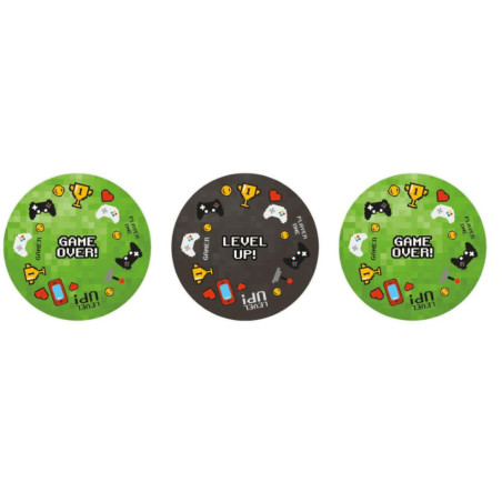 caixa de cupcake de videogame verde e preta