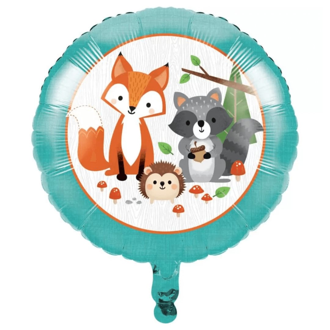 balões de folha de animais da floresta