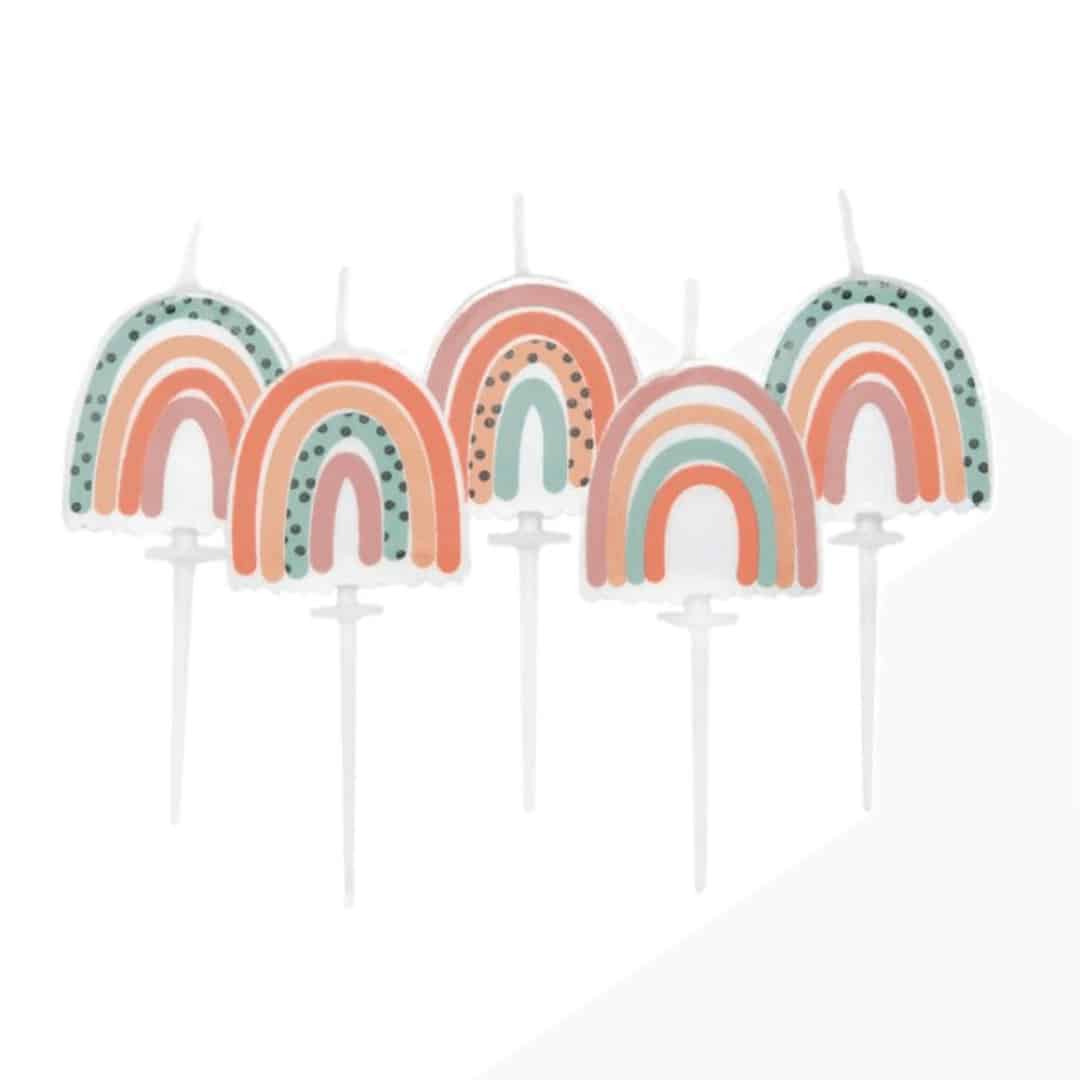 velas arco-íris boho