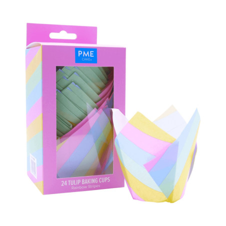 pacote de caixa de cupcake multicolor