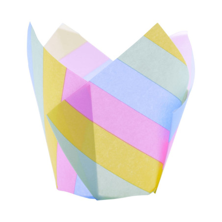 caixa de cupcake multicolorida