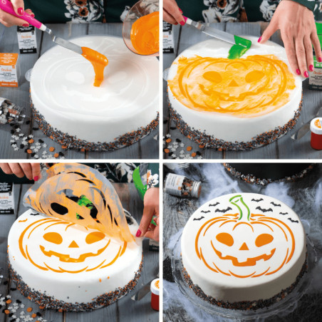estêncil de abóbora-halloween