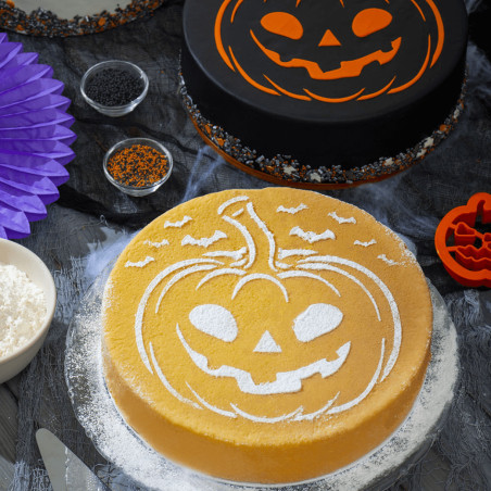 estêncil de bolo de abóbora