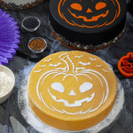 estêncil de bolo de abóbora