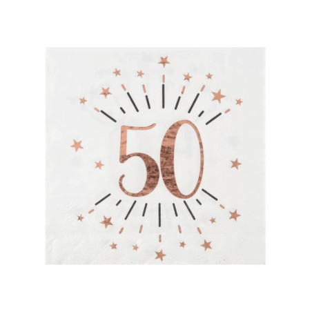 serviettes-50-ans-rose-gold