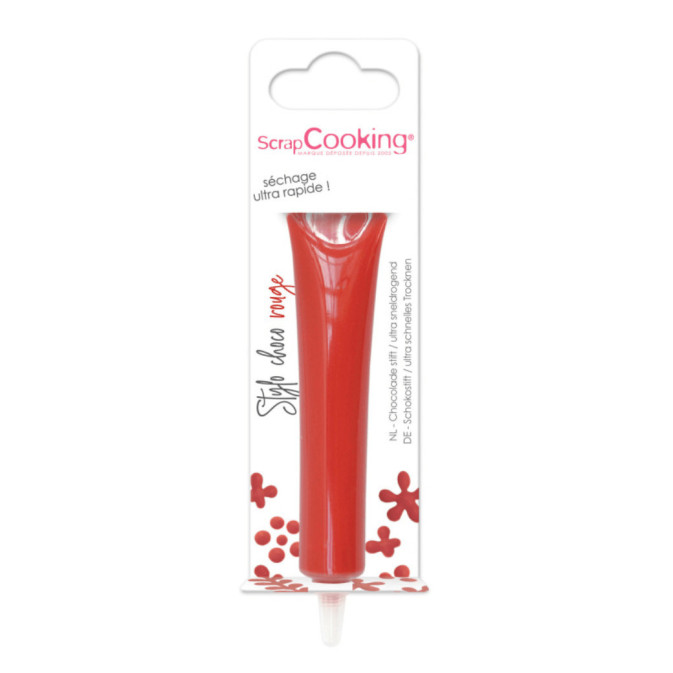 caneta de chocolate vermelho