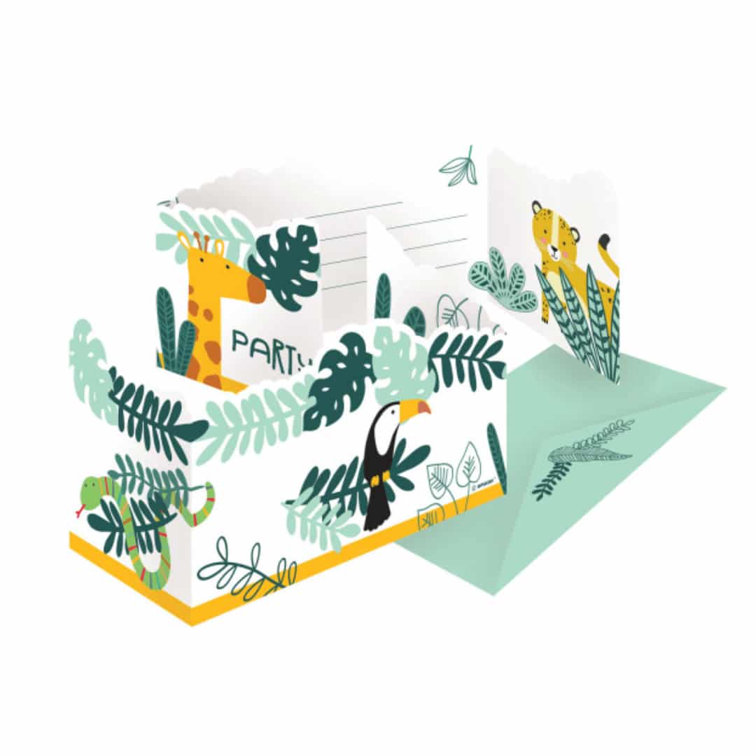 cartão-convite-de-aniversário-selva