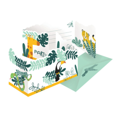cartão-convite-de-aniversário-selva