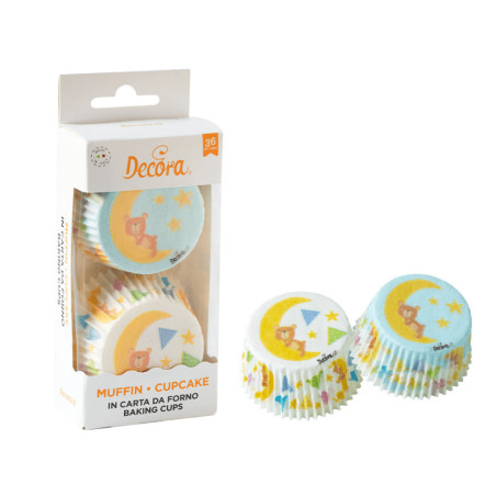 caixas de cupcake de bebê-urso