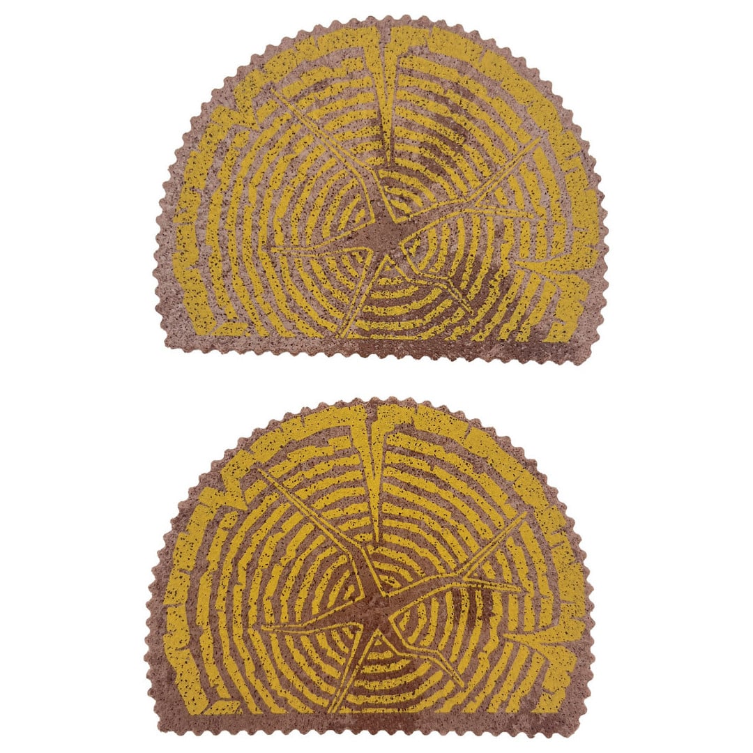 2 pontas de wafer com efeito de madeira