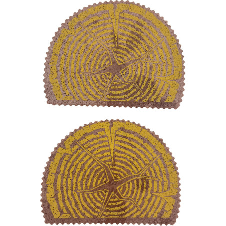 2 pontas de wafer com efeito de madeira