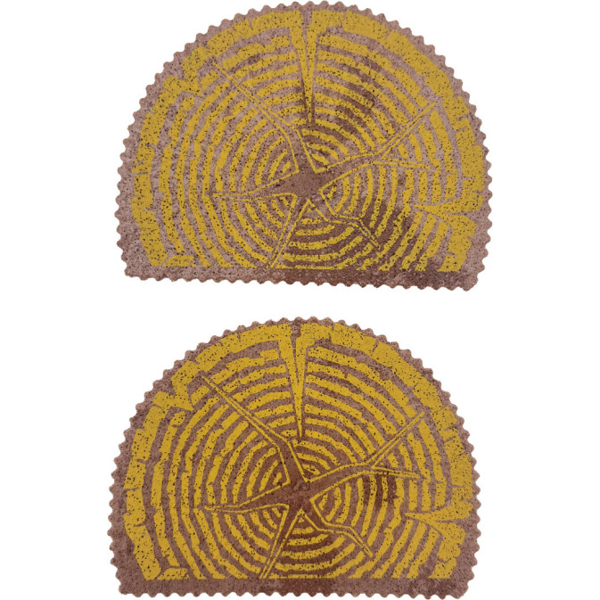 2 pontas de wafer com efeito de madeira