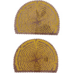 2 pontas de wafer com efeito de madeira