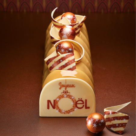 ponta decorativa de chocolate branco