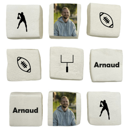 marshmallows de rugby personalizados
