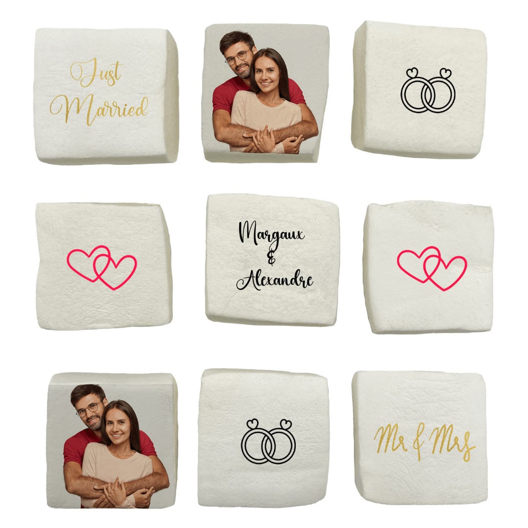 marshmallows de casamento personalizados