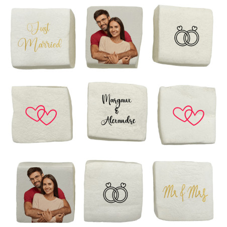 marshmallows de casamento personalizados