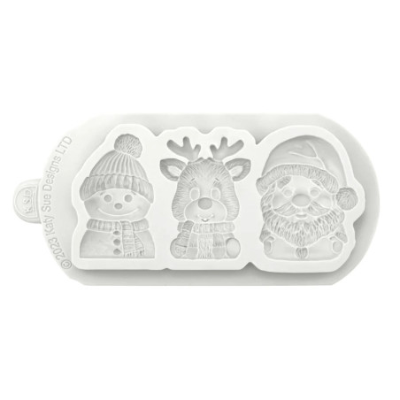 molde 3 personagens de natal