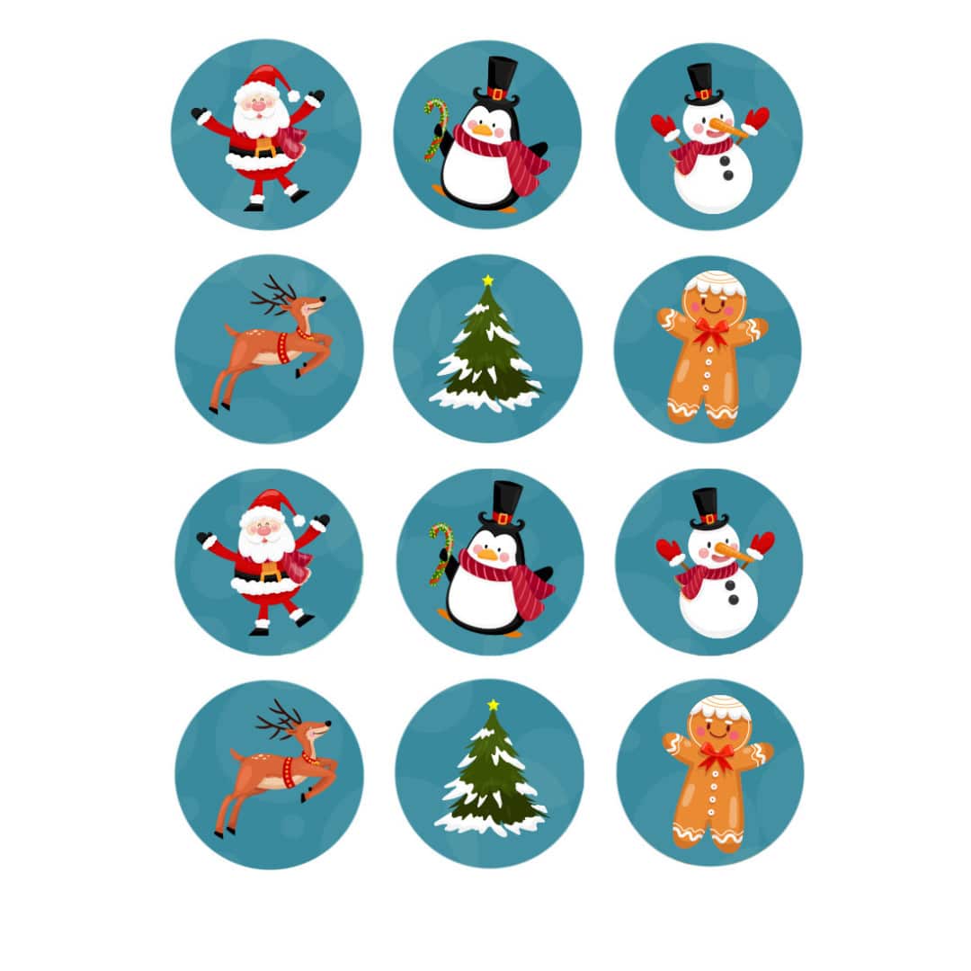 mini-discos-comestíveis-de-açúcar-natal