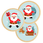 12 discos-de-açúcar-papai Noel