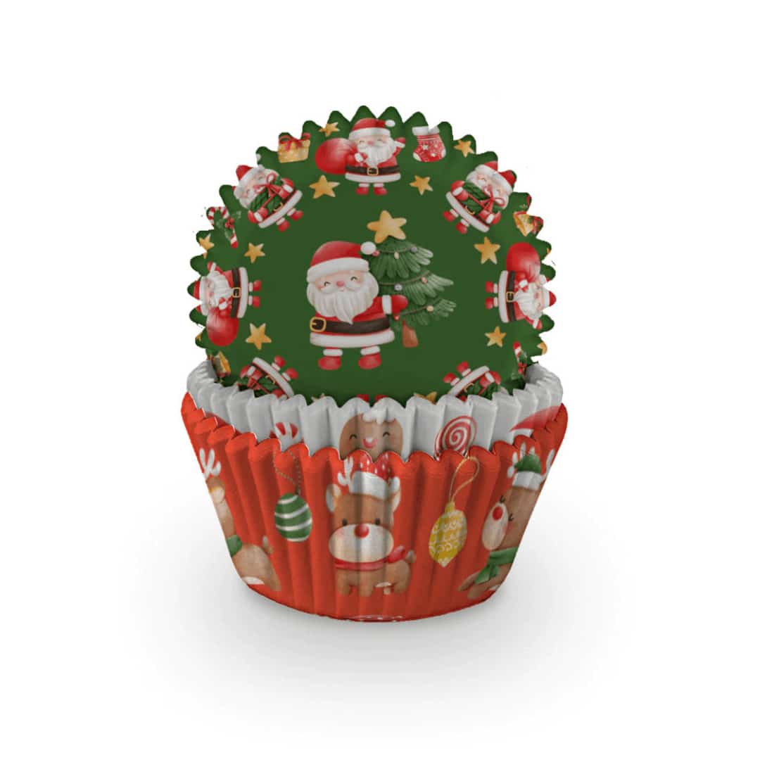 caixas de cupcake de natal