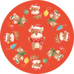 caixas de cupcake de renas vermelhas