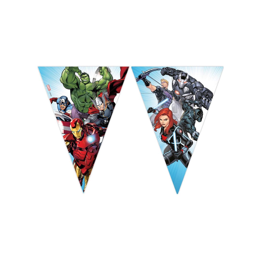 vingadores-guirlanda-de-flâmulas