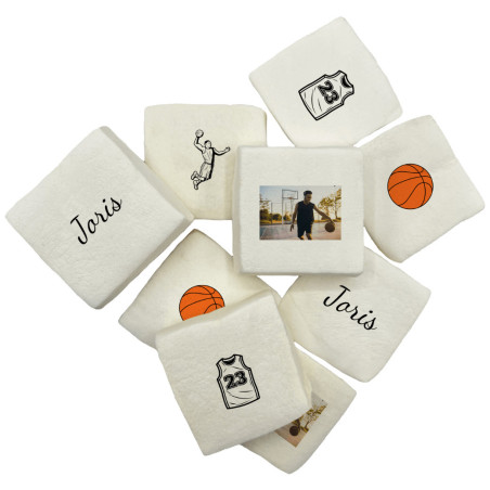 cesta de marshmallows personalizável