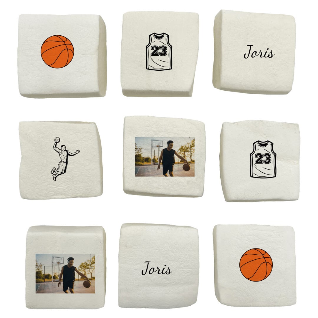 marshmallows de basquete personalizados