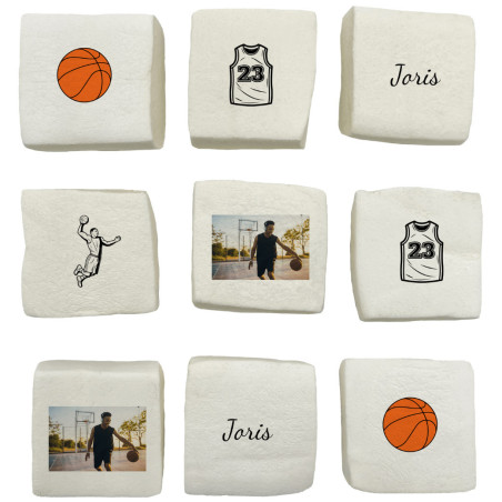 marshmallows de basquete personalizados