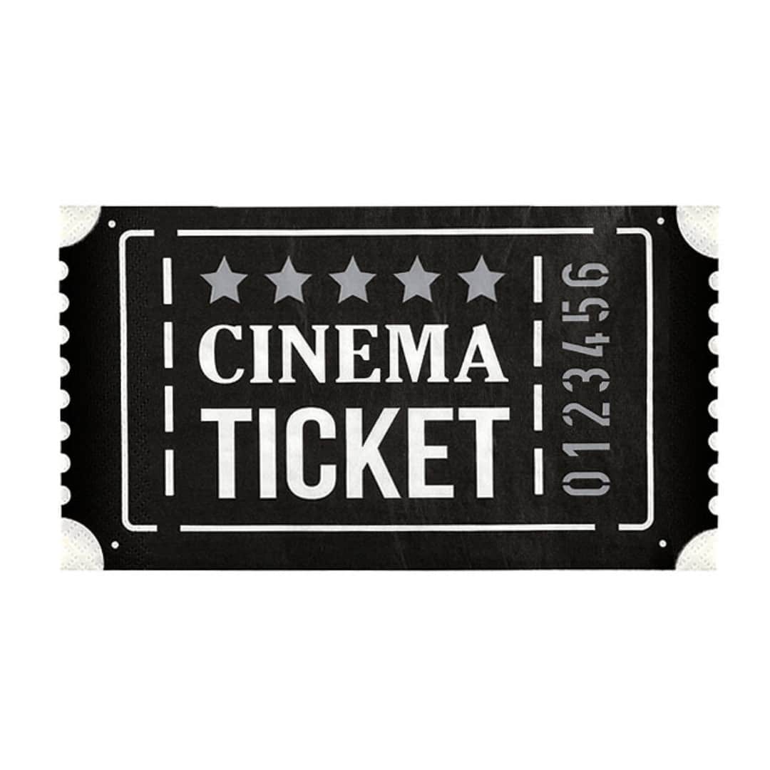 guardanapos de ingressos de cinema