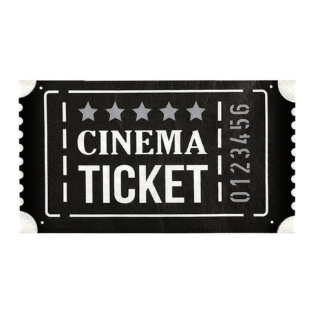 guardanapos de ingressos de cinema