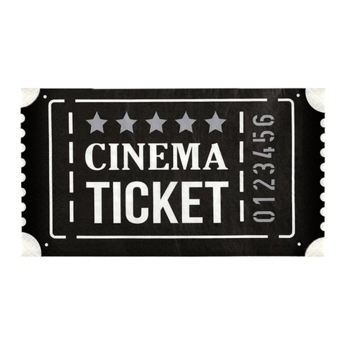 guardanapos de ingressos de cinema