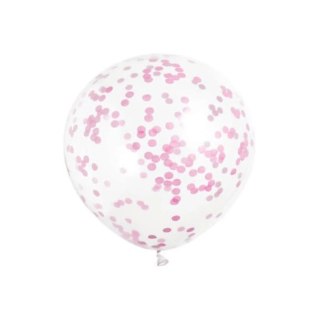 balões de confete rosa