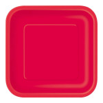 prato quadrado vermelho