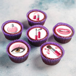 Cupcakes de maquiagem com 12 discos de açúcar