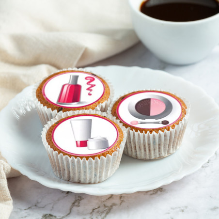 12 discos-de-açúcar-de-cupcakes-maquiagem