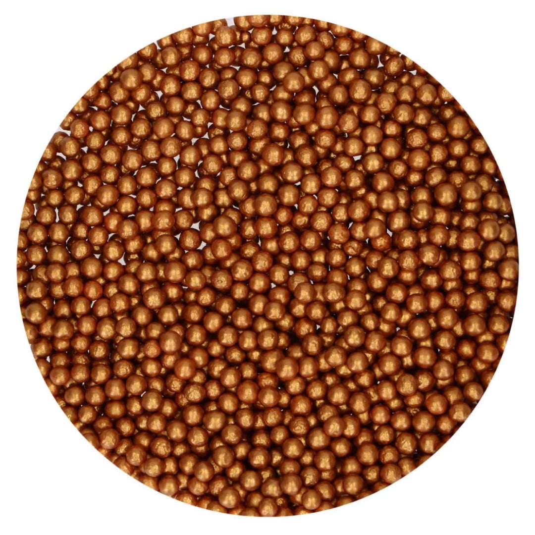 pérolas de açúcar de bronze