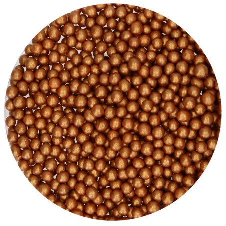 pérolas de açúcar de bronze médio dourado