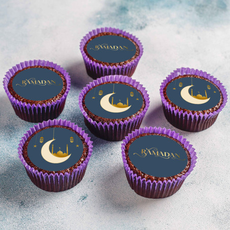 Mini discos de açúcar Ramadan para cupcakes