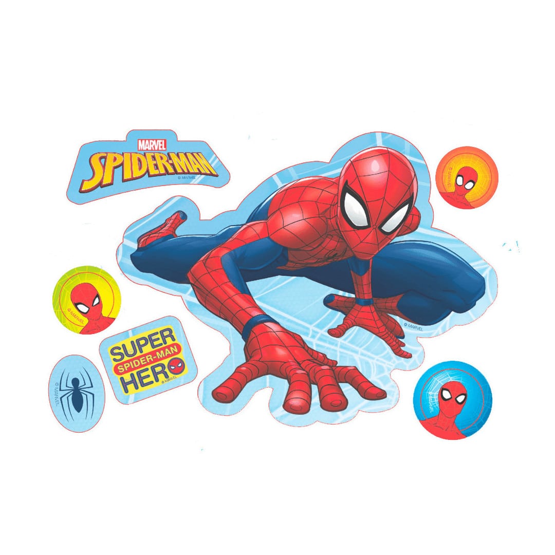 folha de ayzme pré-cortada do homem aranha