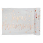 corredor de mesa-rosa-ouro-feliz-aniversário