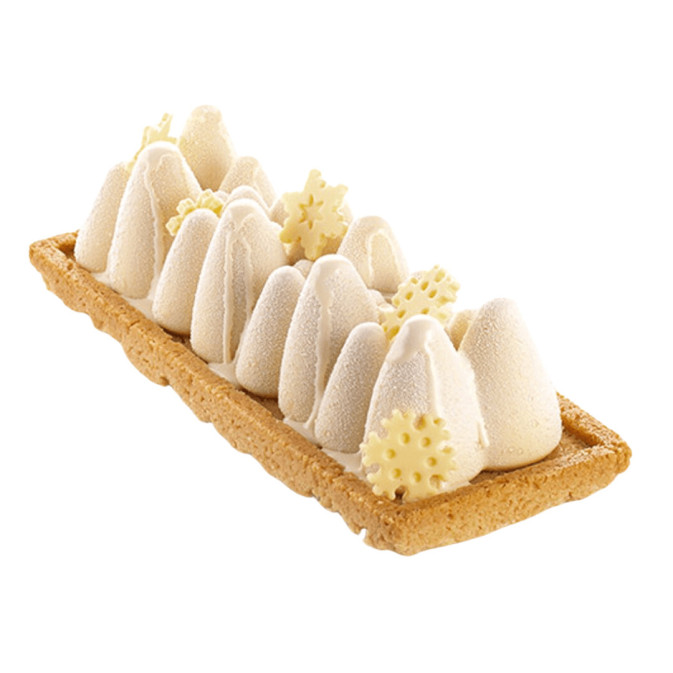 bolo de baunilha com brilho de gelo