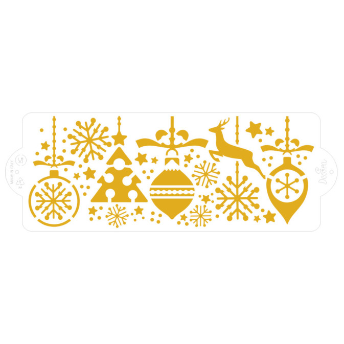 decoração de estêncil de bolo de cena de natal