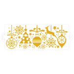decoração de estêncil de bolo de cena de natal