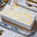 Registro de Natal decorado com estêncil decora