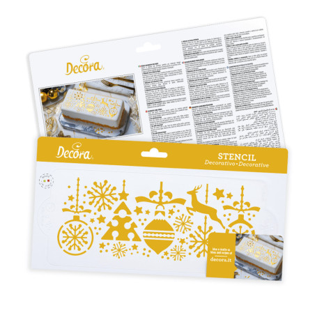 kit de decoração de tronco de natal com estêncil